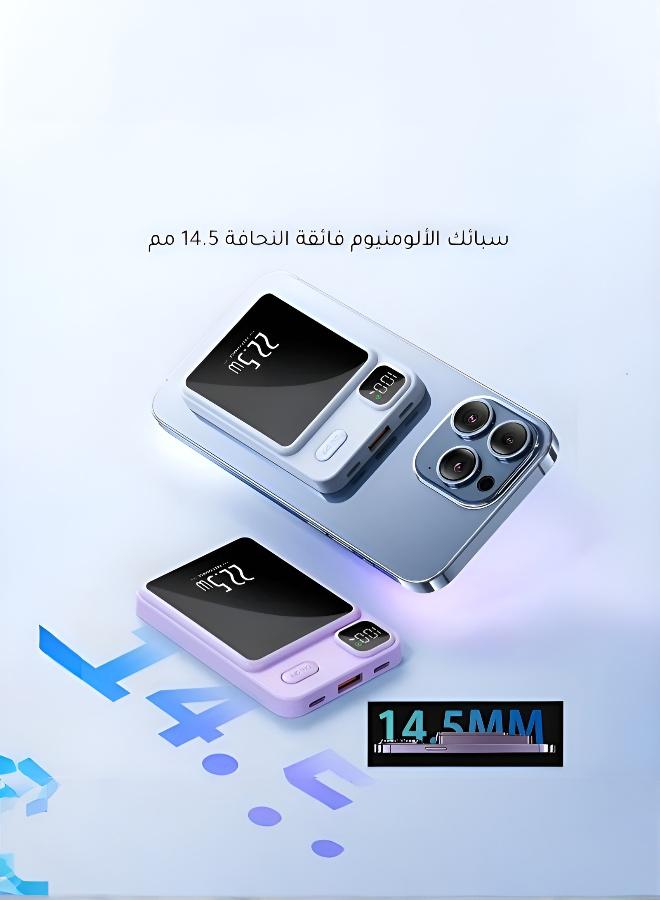 Portable Power Bank with Large Capacity, Fast Wireless Charging, and Back Clip - Image 4