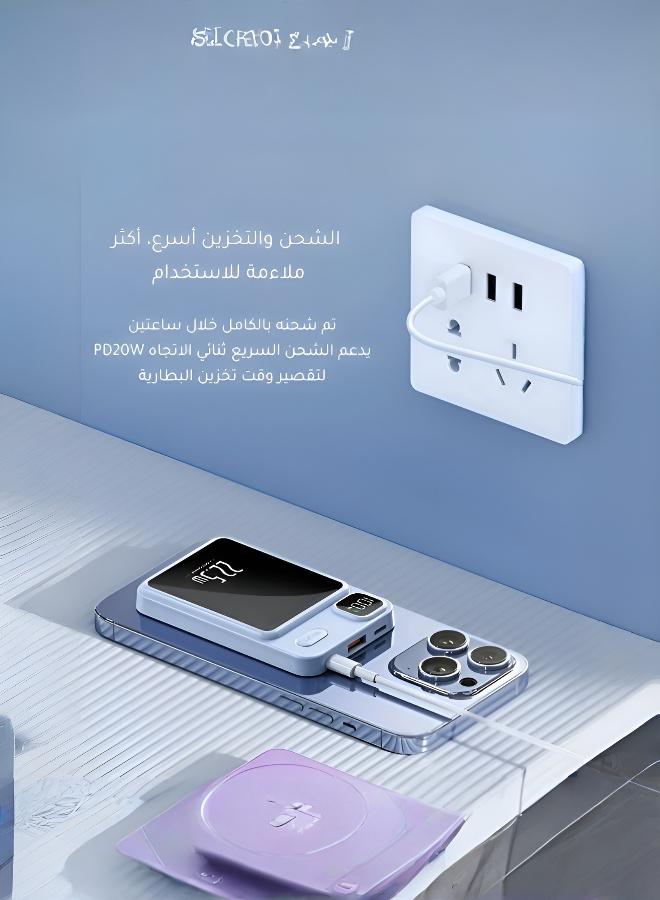 Portable Power Bank with Large Capacity, Fast Wireless Charging, and Back Clip - Image 5