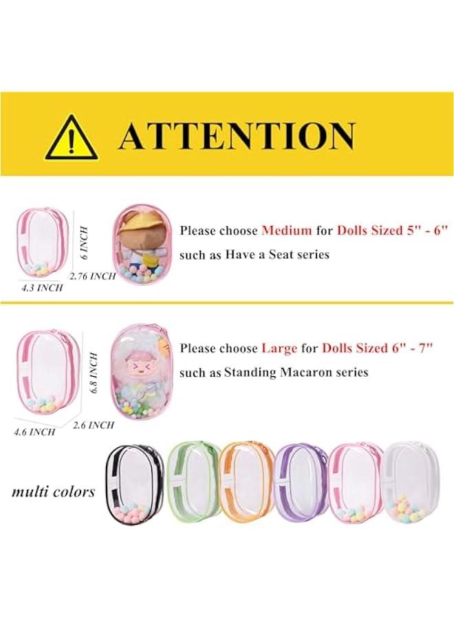 Arabest Clear Figure Display Bag with Keychain Blind Box Case Carrying Bag Keychain Pouch Charms for Collectibles  - Image 2