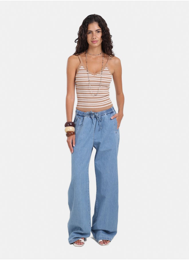 Carina - Wide-Leg Relaxed Denim Pants - Image 1