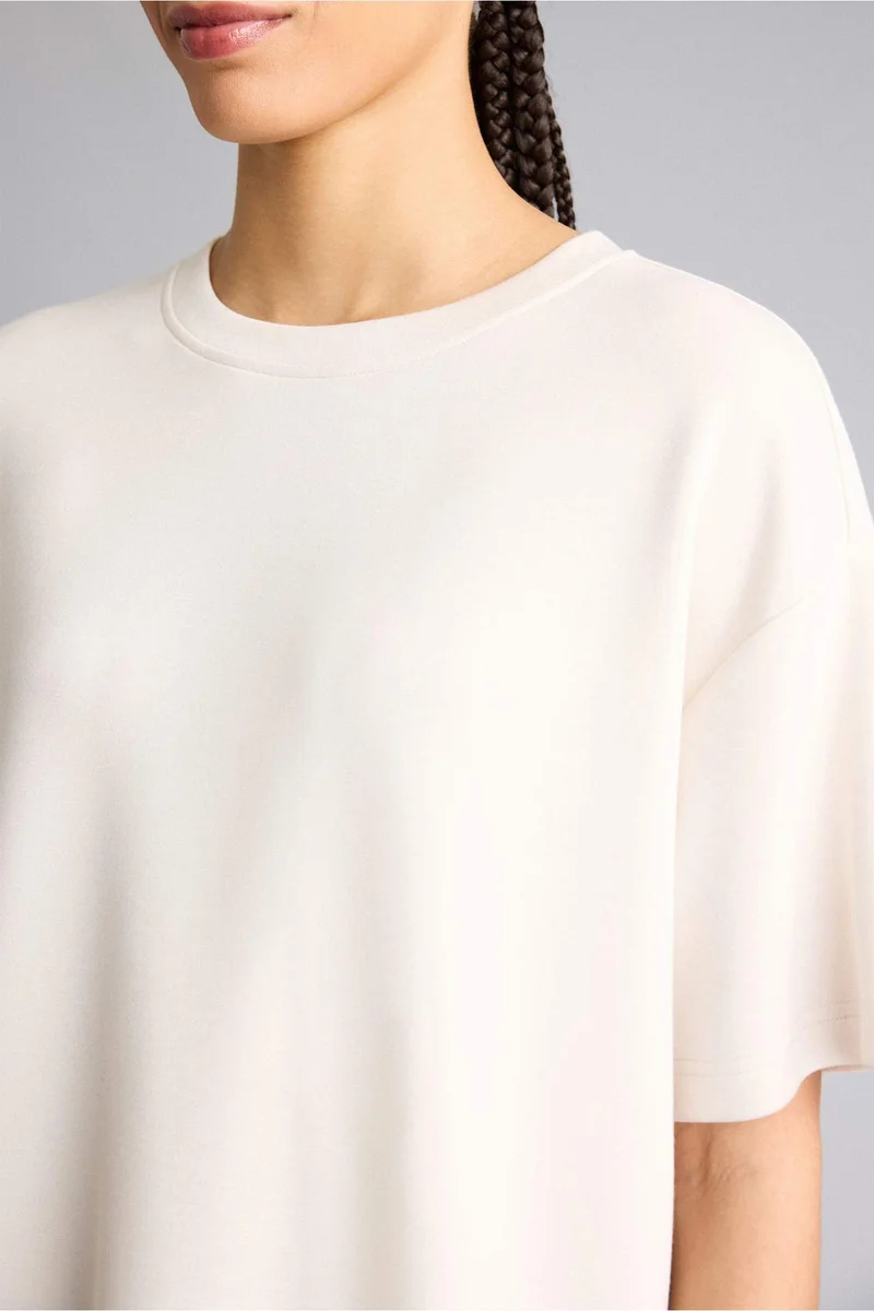 Defacto  Oversize Fit Crew Neck Sports Modal T-Shirt  | Best Price UAE