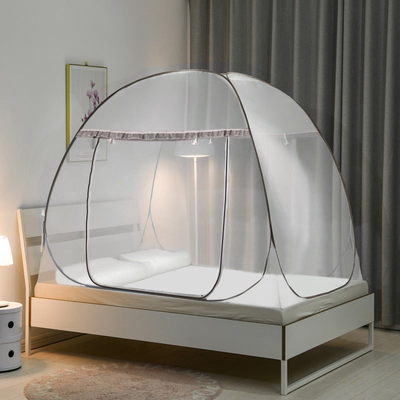 New Yurt Installation-Free Mosquito Net Household Anti-Fall Bedroom Encryption Thickened Double Door Approval - Image 5