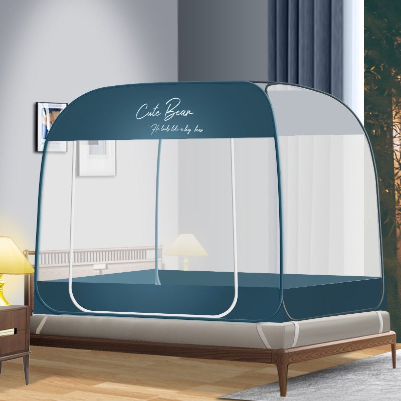 New Yurt Installation-Free Mosquito Net Household Anti-Fall Bedroom Encryption Thickened Double Door Approval - Image 1