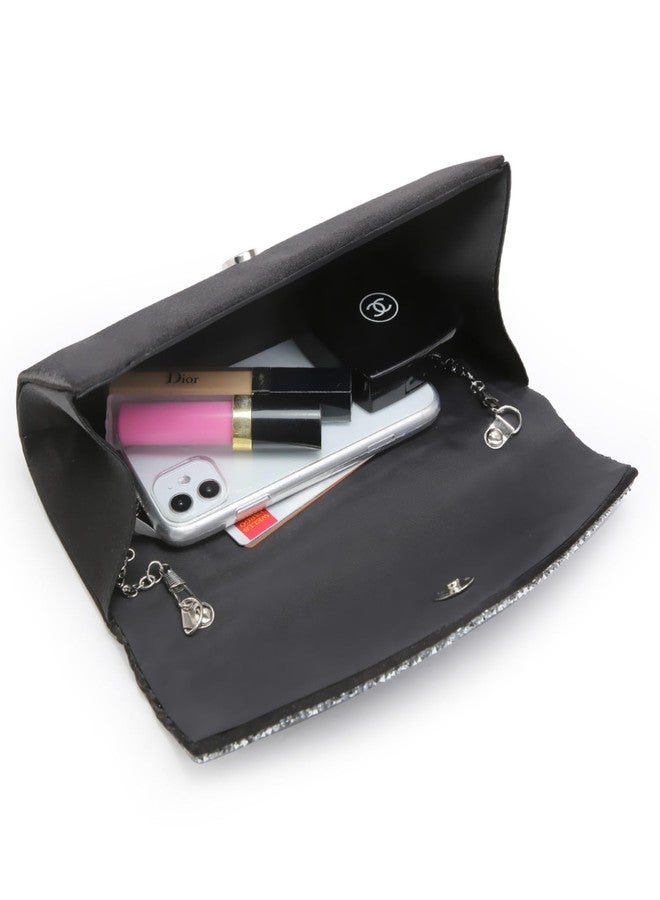 داسين حقائب يد داسين النسائية، حقائب سهرة، حقائب يد رسمية مرصعة بأحجار الراين لحفلات الزفاف والخطوبة، حقائب أنيقة - Image 4