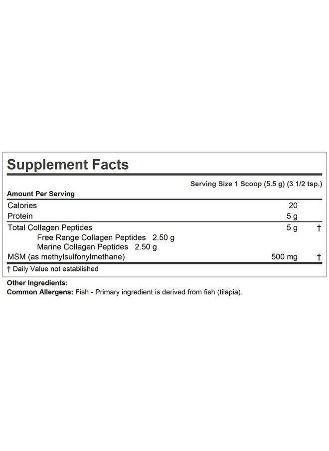 Andrew Lessman Marine & Free Range Collagen Peptides Powder & Msm 60 Servings Supports Radiant Smooth Soft Skin Comfortable Joints. Super Soluble No Fishy Flavor No Additives Nongmo  - Image 3