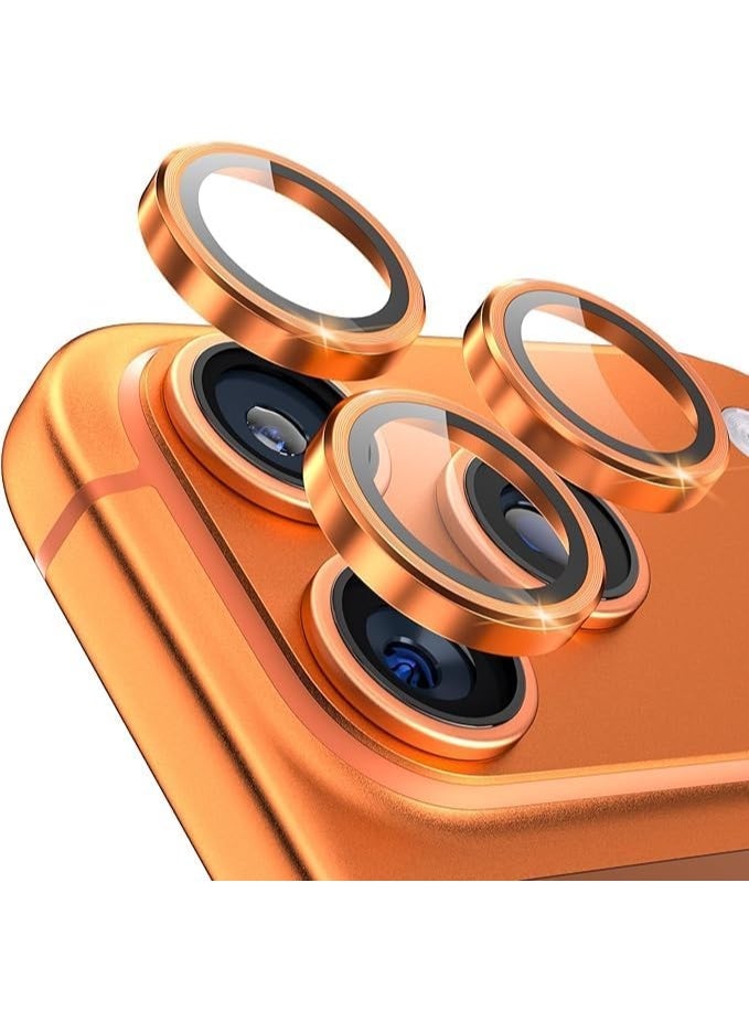 JAJEEK Camera Lens Protector for iPhone 17 Pro / 17 Pro Max – Ultra-HD Tempered Glass, Quick 1-Second Installation, Orange Color, Scratch-Resistant, Case Friendly - Image 1