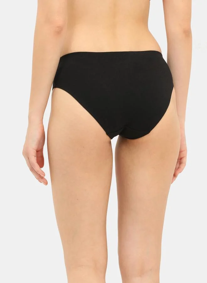 انفي مجموعة من 3 سراويل داخلية قطن مزينة بشعار