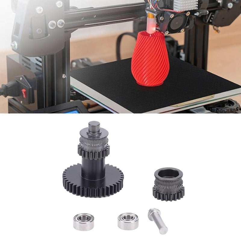 Yunseity Extruder Gear Kit, DualGeared Direct Drive Extruder, Sturdy Coated Steel, Integrated Shaft Design, Smoothly Helical Gear Design, for Kobra2 Pro 2 Maximum 2 Plus. - Image 2