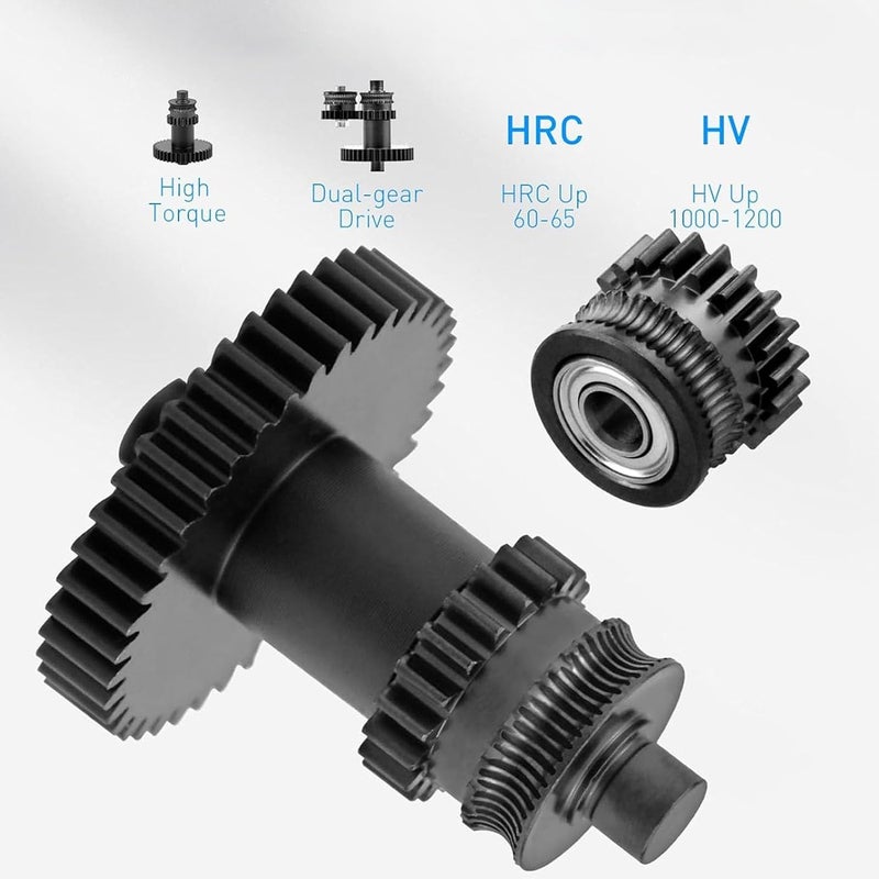 Yunseity Extruder Gear Kit, DualGeared Direct Drive Extruder, Sturdy Coated Steel, Integrated Shaft Design, Smoothly Helical Gear Design, for Kobra2 Pro 2 Maximum 2 Plus. - Image 4