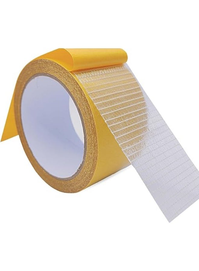 erorex Strong Adhesive Double-sided Gauze fiber MeshsTape, Fiber Mesh Tape, Waterproof Self-Adhesive Strong Mesh Tape, for Floor Sound Insulation Rubber Products Foam Textile (3cm x 20m). - Image 1