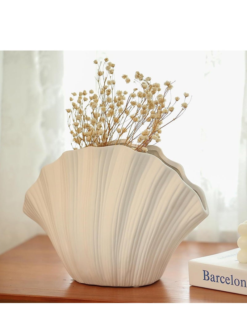 Arabest مزهرية صغيرة الحجم، مزهريات زهور، ديكور منزلي، مزهرية سيراميك إبداعية، صدفة زخرفية لمستلزمات الزفاف وأعياد الميلاد - Image 5