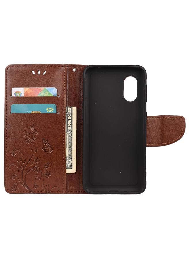 erorex Case For Samsung Galaxy Xcover 5 Butterfly Flower Pattern Horizontal Flip Leather Case with Holder & Card Slots & Wallet - Image 4