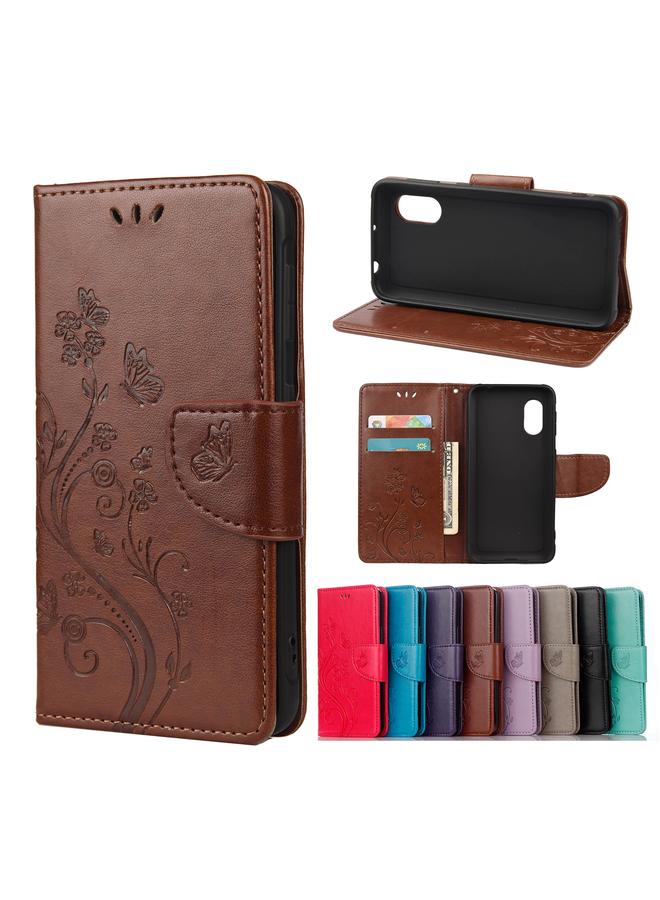 erorex Case For Samsung Galaxy Xcover 5 Butterfly Flower Pattern Horizontal Flip Leather Case with Holder & Card Slots & Wallet - Image 1