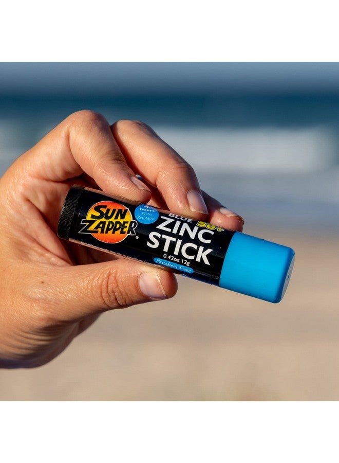 Sun Zapper Zinc Stick Mineral Sunscreen Blue SPF 50+ Water Resistant for Face & Body, Adults, Kids, 4-Pack Broad Spectrum Sun Block, Made in Australia - Image 4