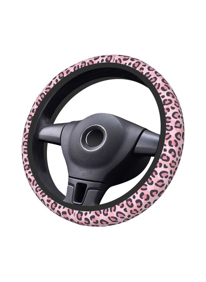 Gwwens Steering Wheel Cover for Women,Universal Auto Steering Wheel 14-15 Inch Car Interior Accessories with 2PCS Car Coasters,Suitable for Men and Women (Pink, one Size) - Image 5