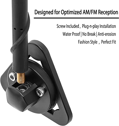 BASIKER Antenna Compatible with Jeep Wrangler Gladiator JK JT JL Rubicon Sahara Unlimited Sport 2007-2025, Jeep Wrangler Antenna Replacement, 13 Inch Car Radio Antenna Jeep Accessories - Image 4