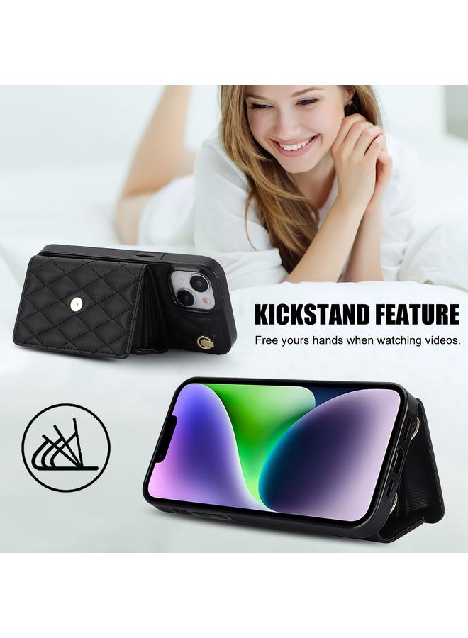 زبون جراب هاتف iPhone 13 mini Crossbody Rhompical Horizontal Wallet Leather - Image 3