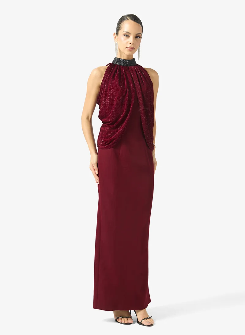 Gown With Statement Shoulder Drape