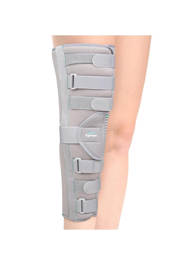 Tynor Knee Immobiliser 22"/56cm, Grey, XL, 1 Unit - Image 1