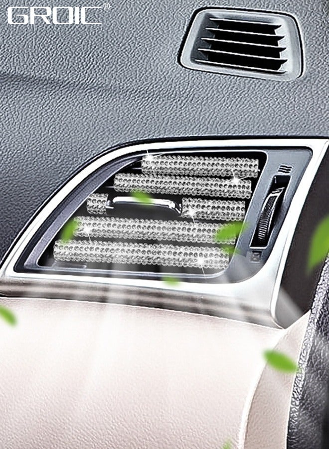 GROIC 8 Pcs Bling Car Stickers, Self Adhesive Interior Accessories, Diamond Rhinestone Decoration Strip, Accessories - Image 3