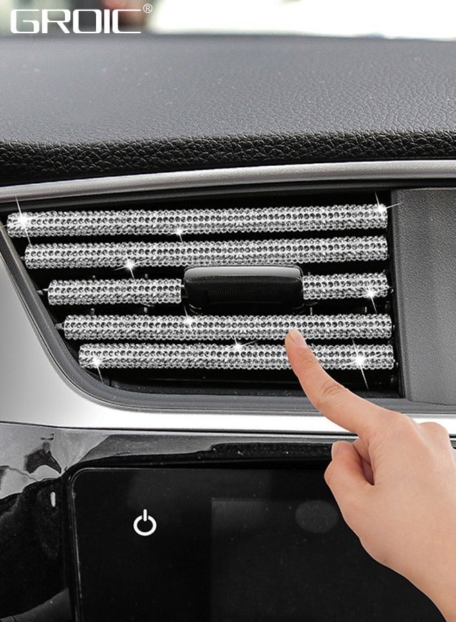 GROIC 8 Pcs Bling Car Stickers, Self Adhesive Interior Accessories, Diamond Rhinestone Decoration Strip, Accessories - Image 4