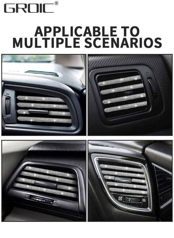 GROIC 8 Pcs Bling Car Stickers, Self Adhesive Interior Accessories, Diamond Rhinestone Decoration Strip, Accessories - Image 5