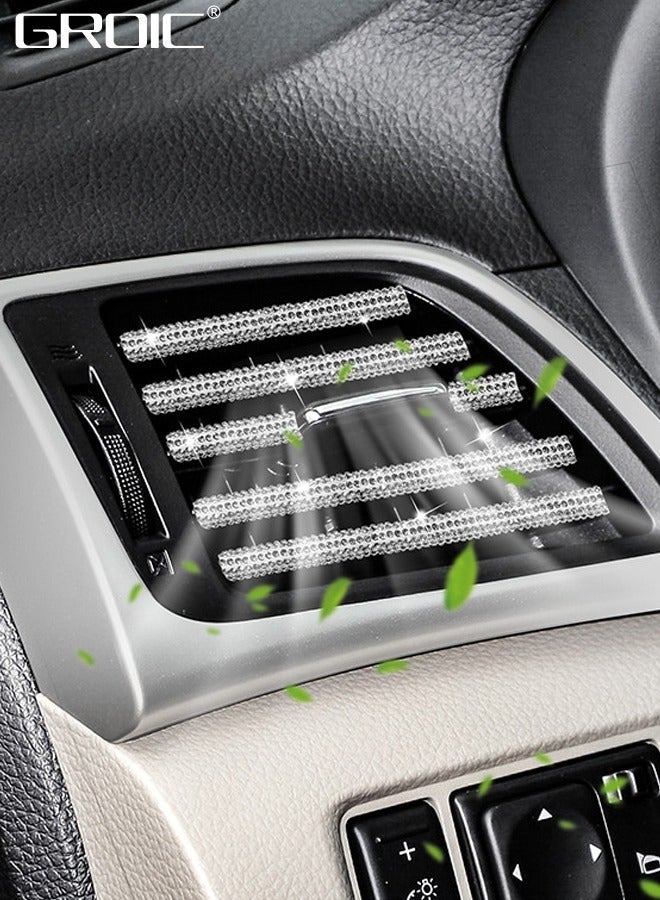 GROIC 8 Pcs Bling Car Stickers, Self Adhesive Interior Accessories, Diamond Rhinestone Decoration Strip, Accessories - Image 2