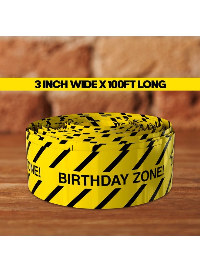 TAPIX Birthday Zone Party Decoration • 3 In. Wide X 100 Ft. Long • High Visibility • Tear Resistant Design • Great For Construction-Themed Parties - Image 2