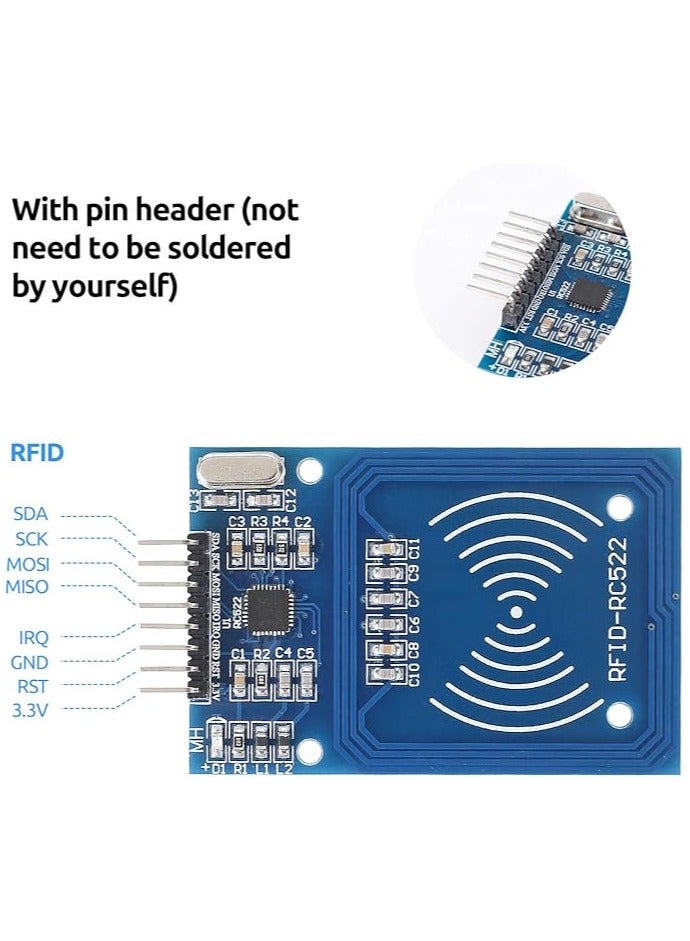 erorex RFID Kit Mifare RC522 RFID Reader Module with S50 White Card and Key Ring for Arduino Raspberry Pi - Image 3