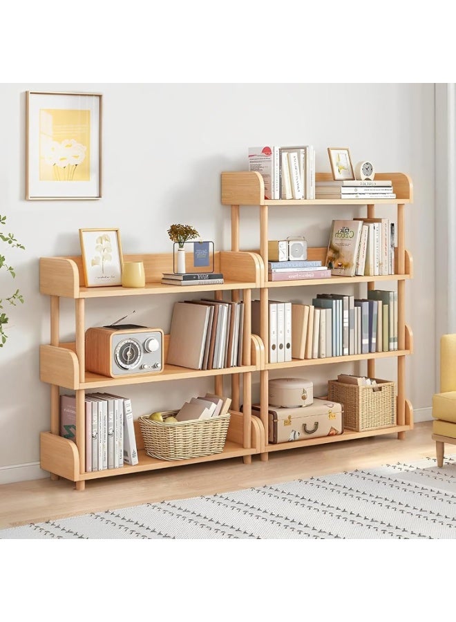 INSIJAM 5-Tier Wooden Open Bookcase Modern Freestanding Bookshelf Organizer with Side Panels Wood Storage Shelves Display Stand Plant Rack for Home and Office Storage Cabinet 5-Tier Wood 80CM - Image 5