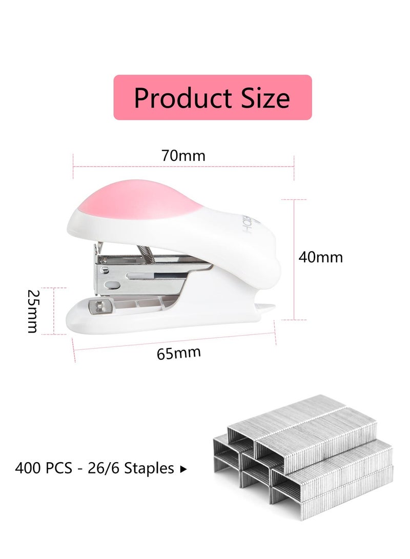 3 Pack Mini Stapler Set with 400 Standard Staples for Office and School Use, Compact Design for 2-24 Sheets, Includes Stapler Remover and Storage Box, Available in 3 Colors - Image 5