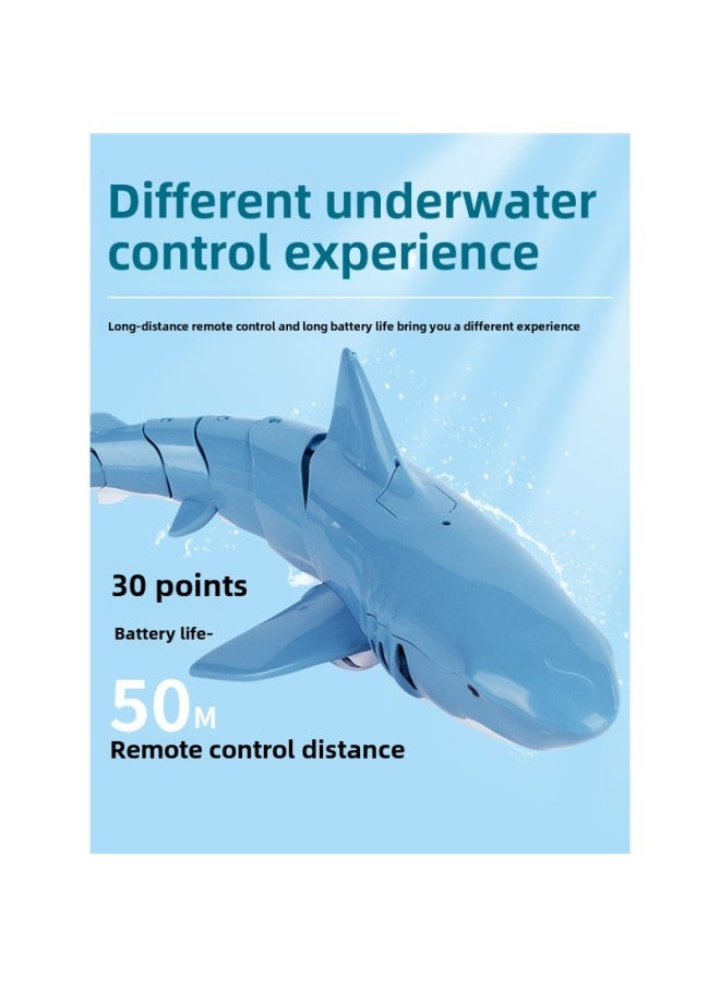 Generic - Real Remote Control Shark Electric Water Can Spray Water Swing Water Remote Control Children Swimming Outdoor Boy Toys-Color:Remote Control Black Shark With Adjustable Speed-Specifications:The Three Batteries Come Standard With A Battery Life Of About 90 Minutes - Image 1