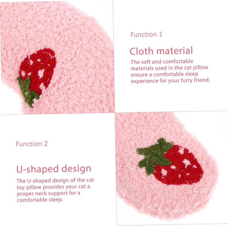 U-Shaped Cat Pillow for Neck Support Soft and Cozy Kitten Travel Pillow for Deep Sleep Stylish Design Safe Materials for Comfortable Pet Rest - Image 5