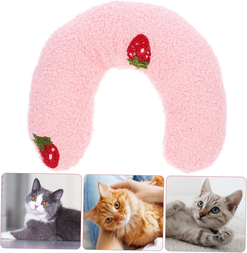 U-Shaped Cat Pillow for Neck Support Soft and Cozy Kitten Travel Pillow for Deep Sleep Stylish Design Safe Materials for Comfortable Pet Rest - Image 3