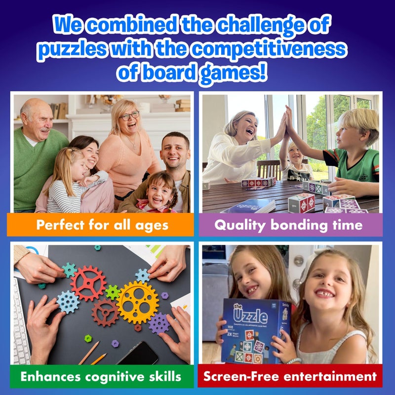 The Uzzle 3.0 Board Game, Family Board Games for Children & Adults, Block Puzzle Games for Ages 4+ - Image 2