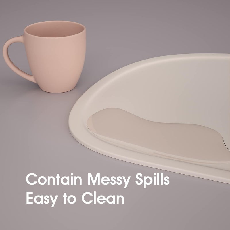 Cuddle Campus Silicone Placemat with Raised Edges for Kids,Toddlers,Babies, Non-Slip Table Setting Placemat for Dining,Come with String for Storage - Image 4