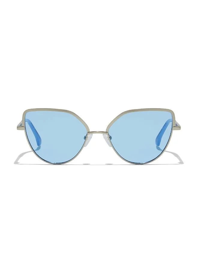 بلاك أوت نظارات شمسية نسائية أنيقة عين القطة حماية من الأشعة فوق البنفسجية فضي أزرق