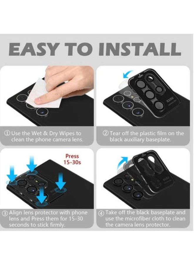 ACLIX 5 Piece Camera Lens Protector Scratch Resistant for Samsung Galaxy S22 Ultra Silver - Image 4