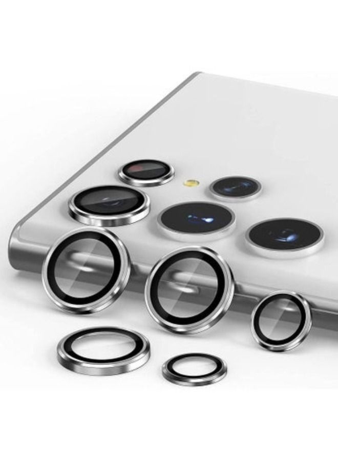ACLIX 5 Piece Camera Lens Protector Scratch Resistant for Samsung Galaxy S22 Ultra Silver - Image 1