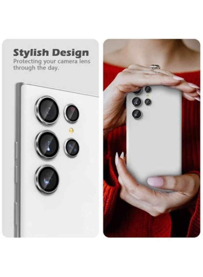 ACLIX 5 Piece Camera Lens Protector Scratch Resistant for Samsung Galaxy S22 Ultra Silver - Image 3