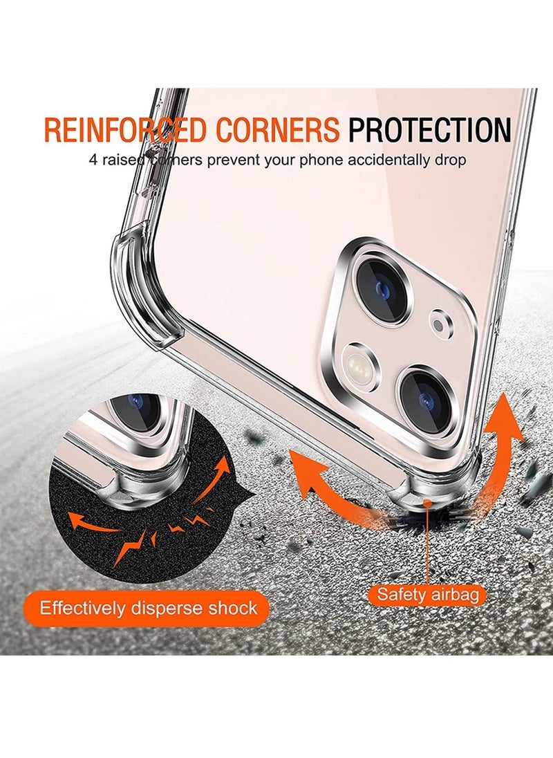 ELTRAZONE (1+2Pcs) Lukione Compatible with iPhone 14 Case Screen Protector Tempered Glass Protector Clear Transparent Cover Anti-Scratch for Apple 14 Case (IPhone 14) - Image 2