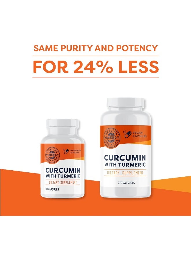 Vimergy Curcumin With Turmeric, 90 Servings Value Size Immune System Supplemen 270 Count  - Image 4