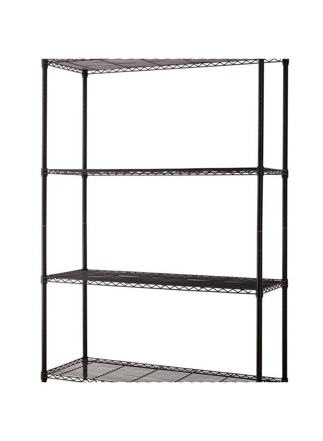 HoneyBee 4-Tier Free Standing Durable Wire Storage Rack Black 140 x 45 x 120 cm FW-A2530A-1 - Image 2