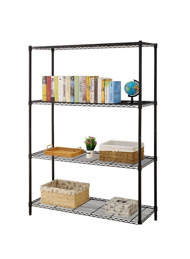 HoneyBee 4-Tier Free Standing Durable Wire Storage Rack Black 140 x 45 x 120 cm FW-A2530A-1 - Image 1
