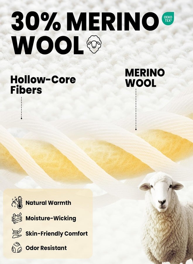 OutdoorMaster Thermolite Merino Wool Ski Socks, Compression Thermal Snowboarding Socks for Men & Women, Cold Weather, Gray+green+cyan+blue, L - Image 3