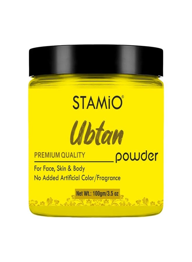 STAMIO Ubtan Powder 100 gm for Face Pack, Bath, Skin Care, Mask, Body, Bridal, Haldi | Natural, Chemical Free | Enriched with Turmeric, Saffron, Gram flour, Rose Petal | In Jar 3.53 oz - Image 1