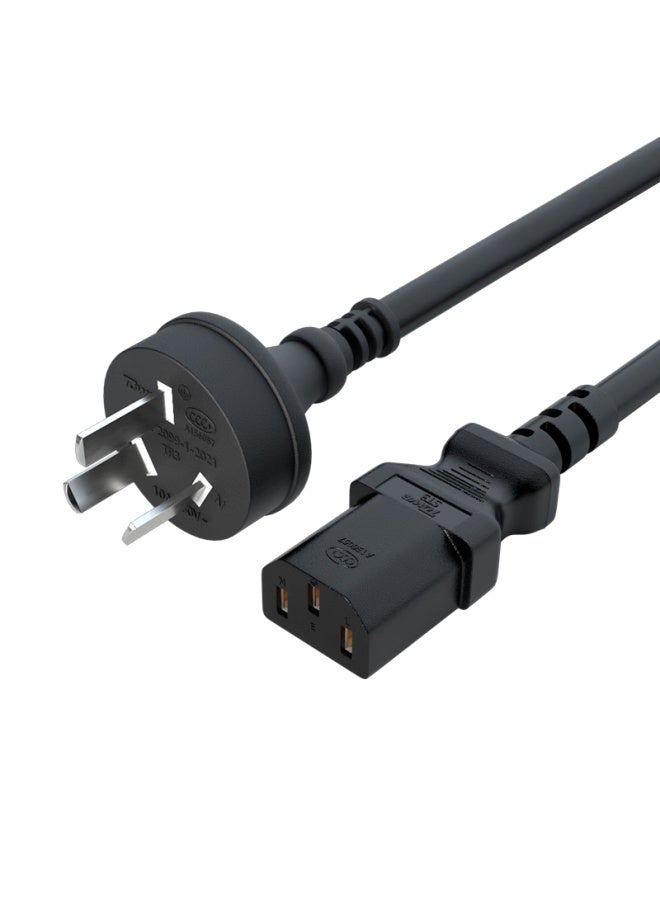 Towe 10A Computer/Server/Printer National Standard Power Cord, 10A To C13 Power Cord, Three-Core Flat Pin-Shaped 1.5Mm, 1.8M, Direct Plug Power Cord - Image 2