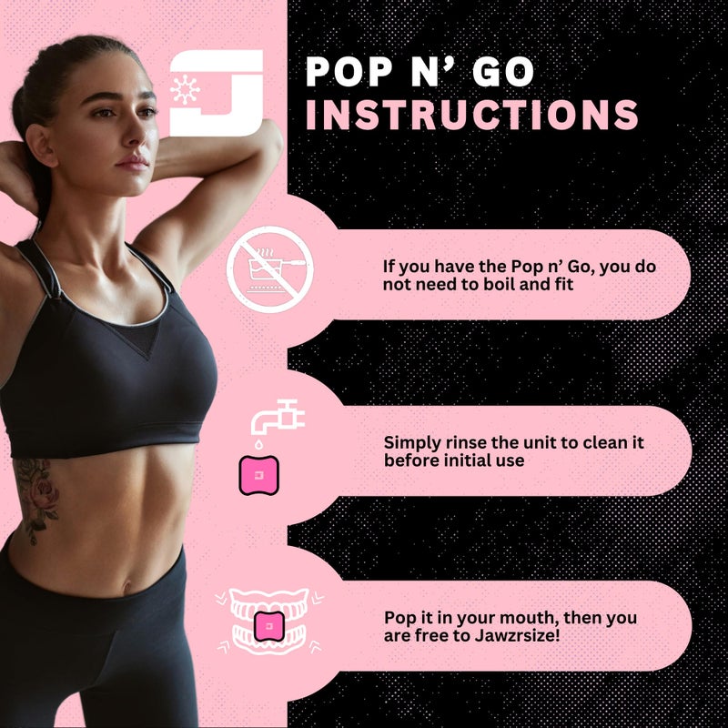 Jawzrsize Jaw Exerciser for Women - Double Chin Reducer, Facial Toner, Neck Exerciser for Younger and Healthier Look Helps Reduce Stress and Cravings Jawline Trainer (Pop N Go Beginner Pink) - Image 5