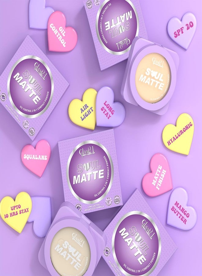 Glam 21 Glam21 Soul Matte Oil Control 2 in 1 Compact Powder | 2 Matte Shades | Air Light Formula & Stay Upto 10 hrs | Rich With Hyaluronic Acid, Squalane & Mango Butter |SPF20 |18gm- Soft Vanilla 04 - Image 3