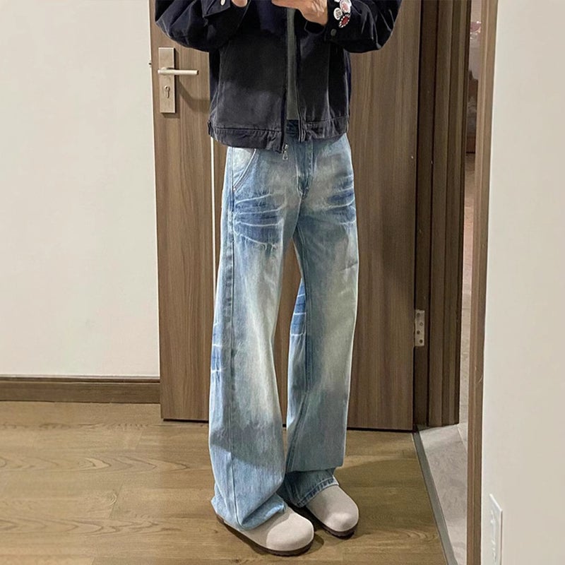 Unisex Classic Denim Jeans Loose Fit Daily Outdoor Wear - Image 1
